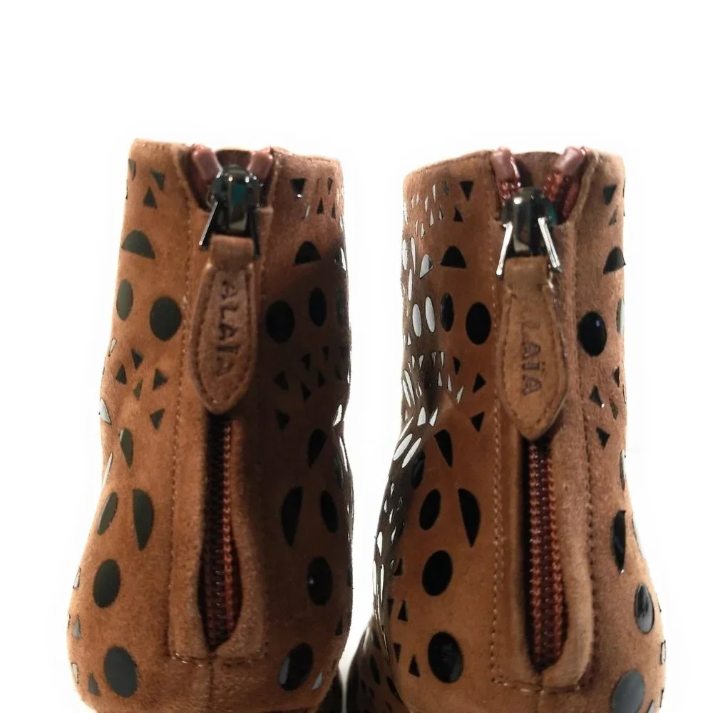 Alaia Women Ankle Geometric Booties Size 35.5 - Picture 8 of 13